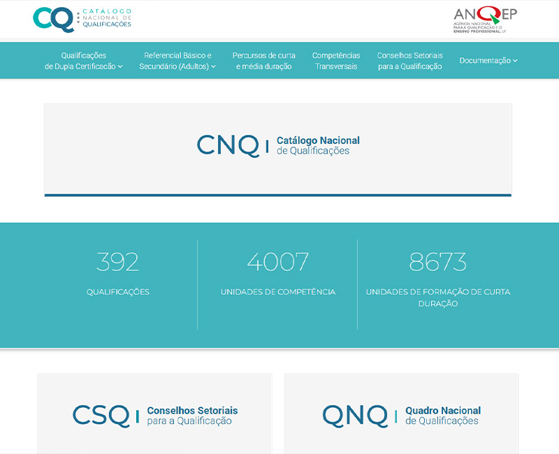 Projetos MaisEicaz - Catálogo Nacional de Qualificações (ANQEP)